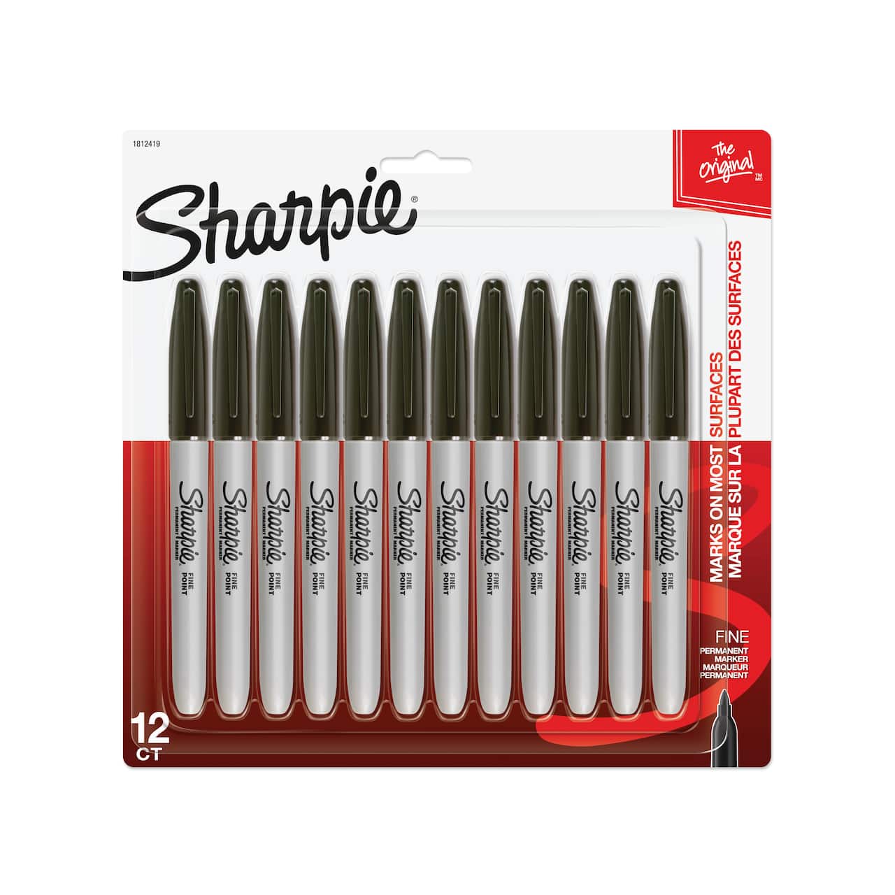 12 Packs: 12 ct. (144 total) Sharpie® Fine Point Black Permanent Markers